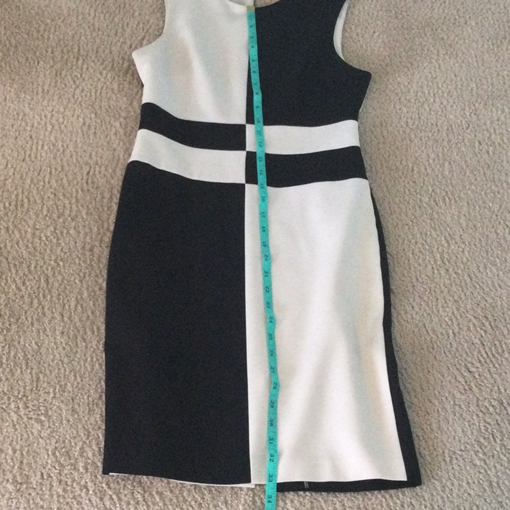 Ann Taylor Color Block Black & White Sheath  Dress - Picture 12 of 12